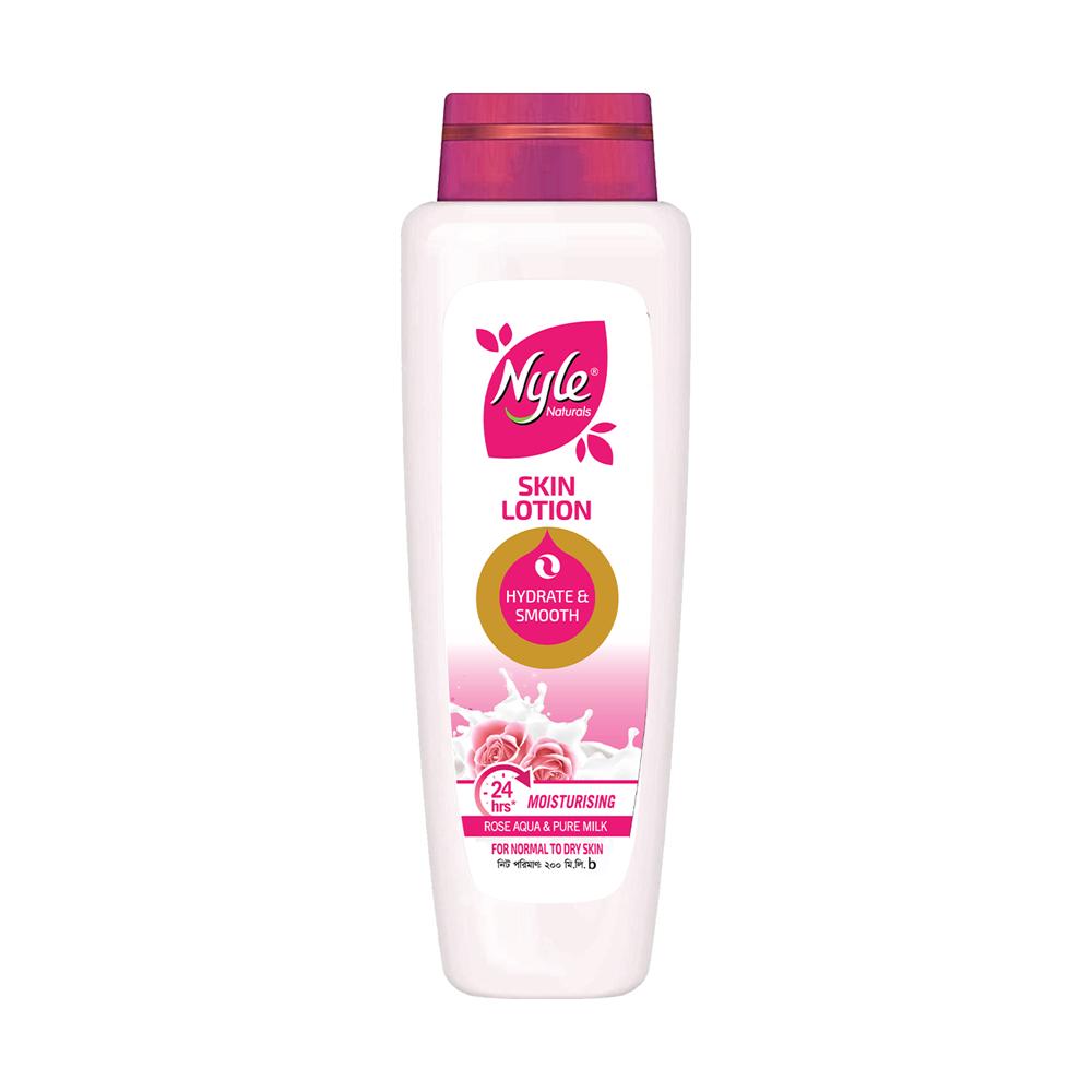Nyle Naturals 24hrs Hydrate & Smooth Rose Moisturising Skin Lotion – 200ml