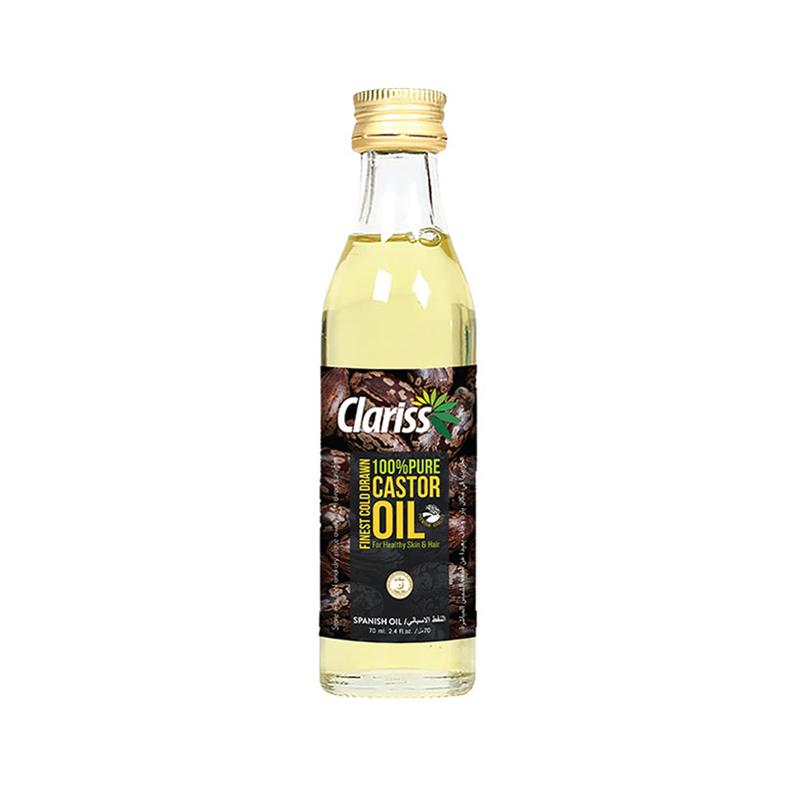 Clariss 100% Pure Castor Oil For Healthy Skin & Hair (Glass Bottle) – 70ml