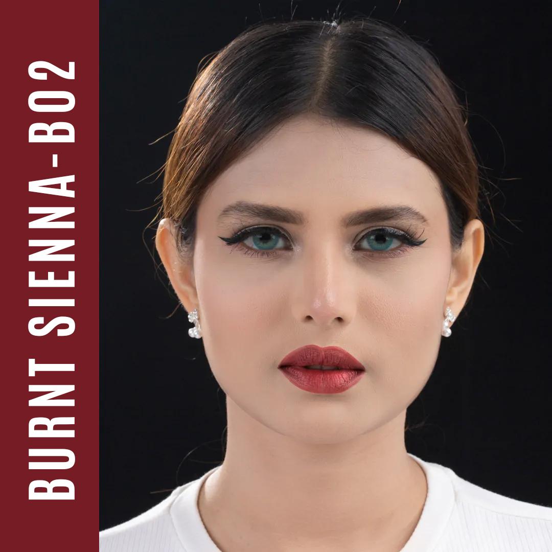 Nirvana Color Matte Bullet Lipstick - Burnt Sienna B02 – 5gm