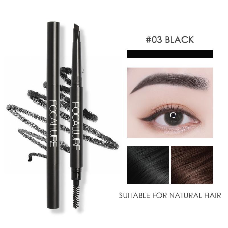 Focallure Waterproof Auto Brows Pen 03 Black (Fa18) – 0.25gm