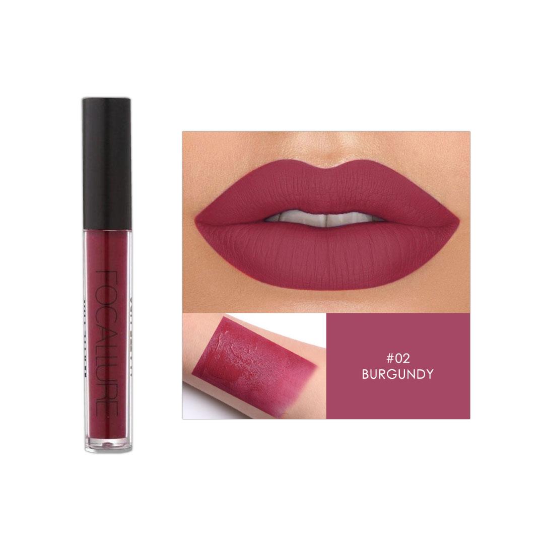 Focallure Waterproof Matte Liquid Lipstick 02 Burgundy (Fa24) – 3.2gm