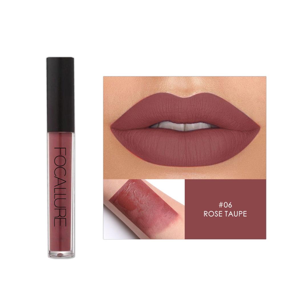 Focallure Waterproof Matte Liquid Lipstick 06 Rose Taupe (Fa24) – 6gm