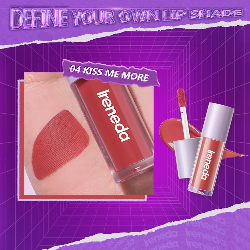 Ireneda Waterproof Matte Liquid Lipstick - 04 Kiss Me More (IR03) – 2.4gm
