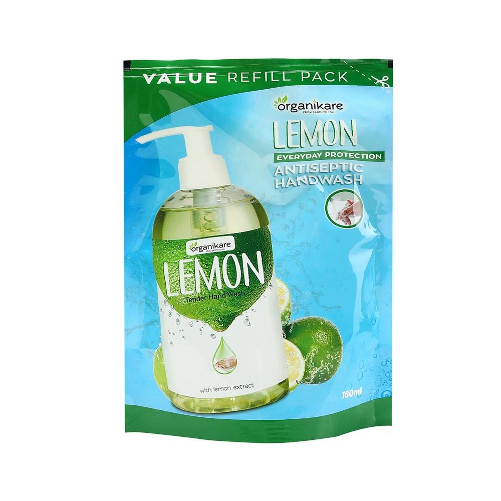 Lemon Antiseptic Handwash Refill Pack – Organikare – 180ml