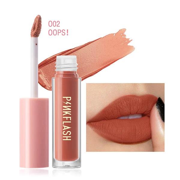 PINKFLASH Melting Matte Waterproof Lipcream - O02 Oops! (PF-L01) (Expiry Date - 06/12/2026) – 2.3 gm