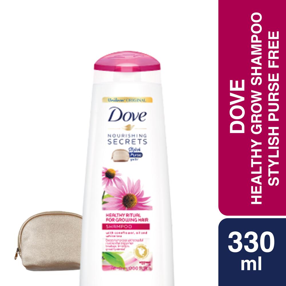 Dove Shampoo Healthy Grow 330ml (Stylish Purse Free)