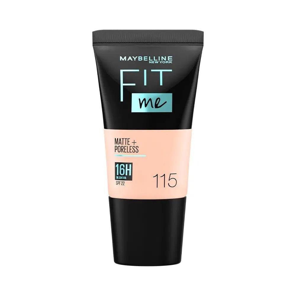 Maybelline New York Fit Me Matte+Poreless Liquid Foundation Tube - 115 Ivory – 18ml