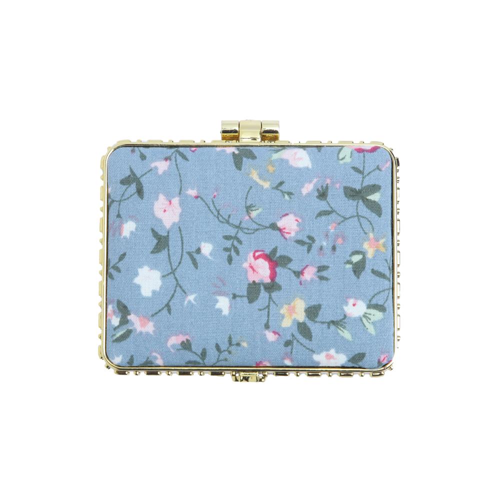 Parlour Mini Makeup Mirror-Rectangular-Blue