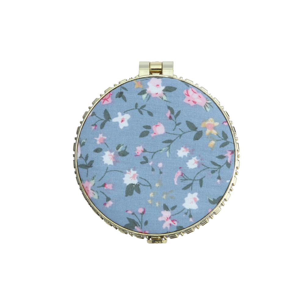 Parlour Mini Makeup Mirror-Round-Blue