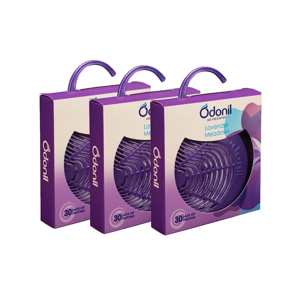 Buy 3 Odonil Natural Air Freshener Block Lavender Meadows Hanger 48 gm and get 1 free