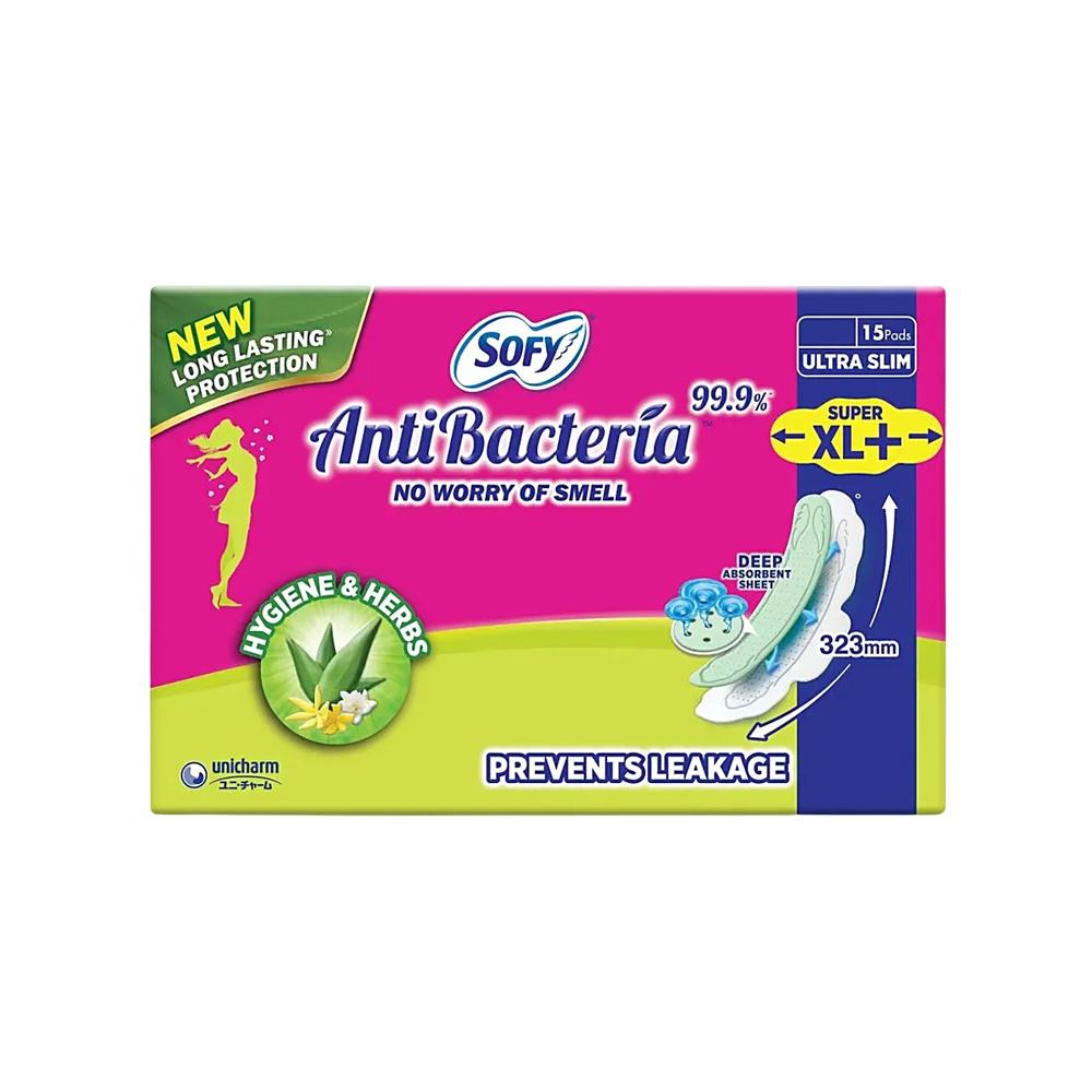 Sofy Sanitary Napkin Anti Bacteria Super XL 15pcs