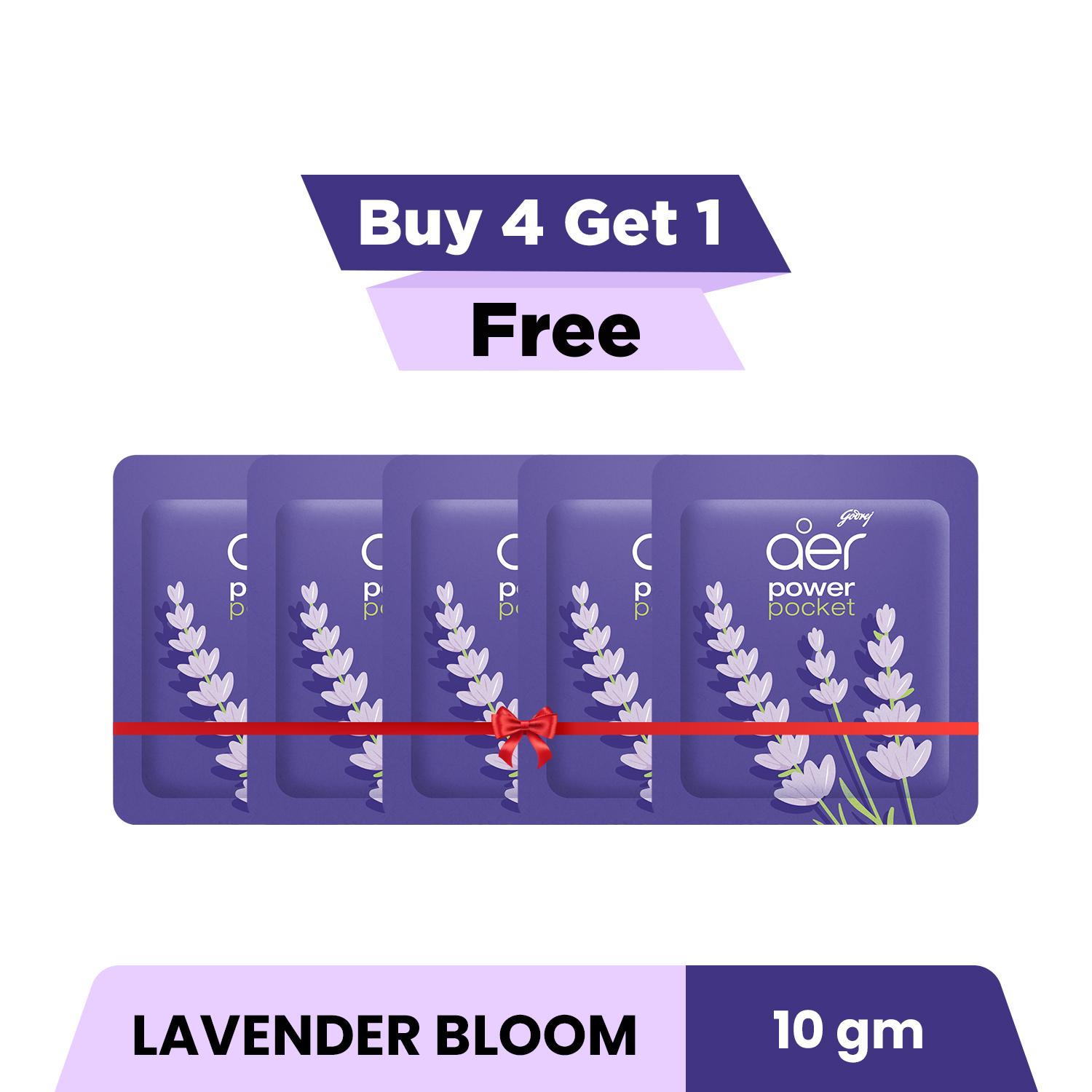 (Buy 4 Get 1 Free) Aer Power Pocket bathroom Fragrance Lavender Bloom 10g