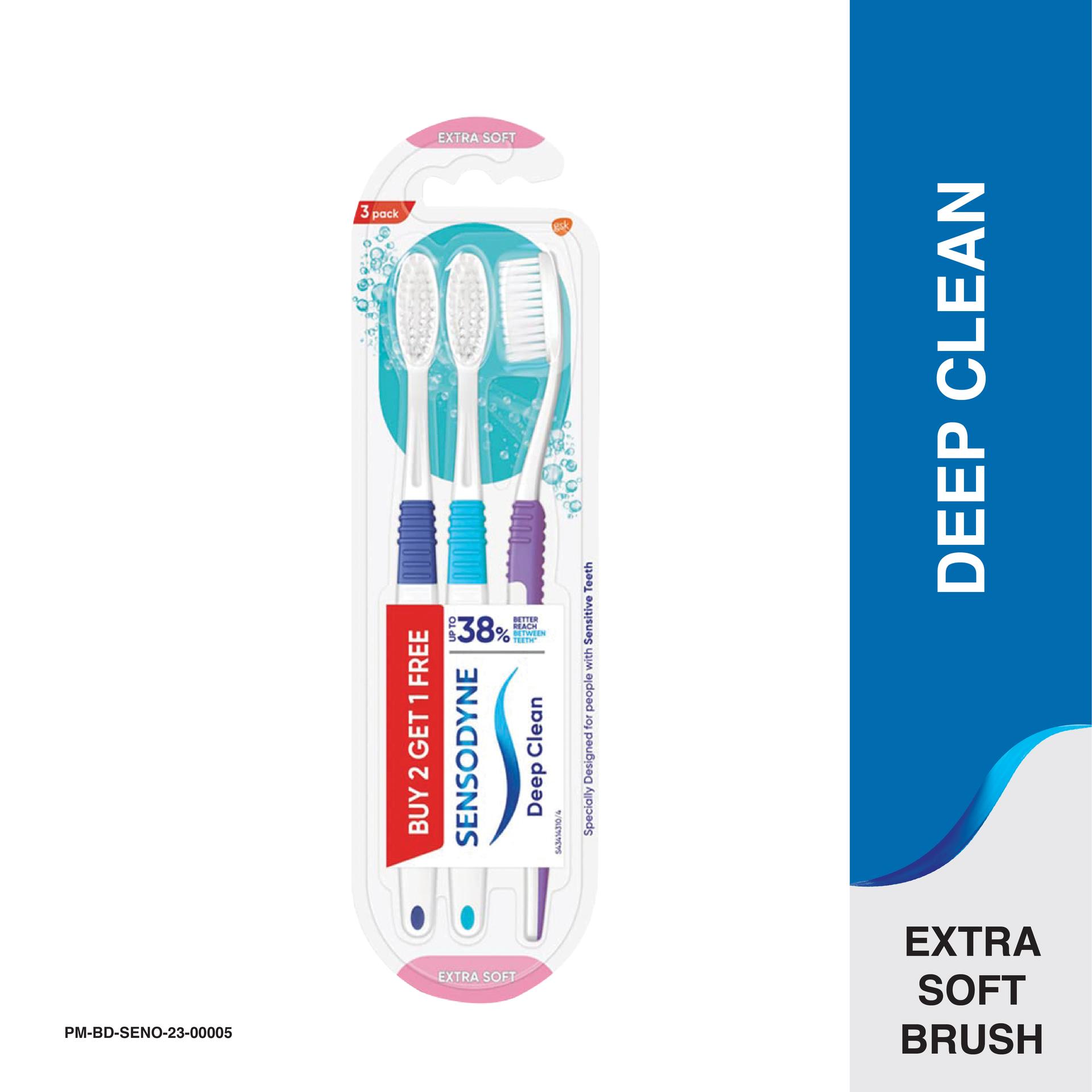 Sensodyne Deep Clean Toothbrush With Extra Soft Bristles (Buy 2 Get 1)