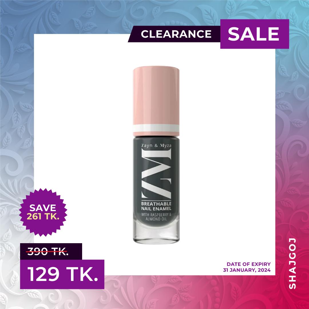 Zayn & Myza Breathable Nail Enamel Charcoal (Expiry Date: 31/01/2024) – 6ml