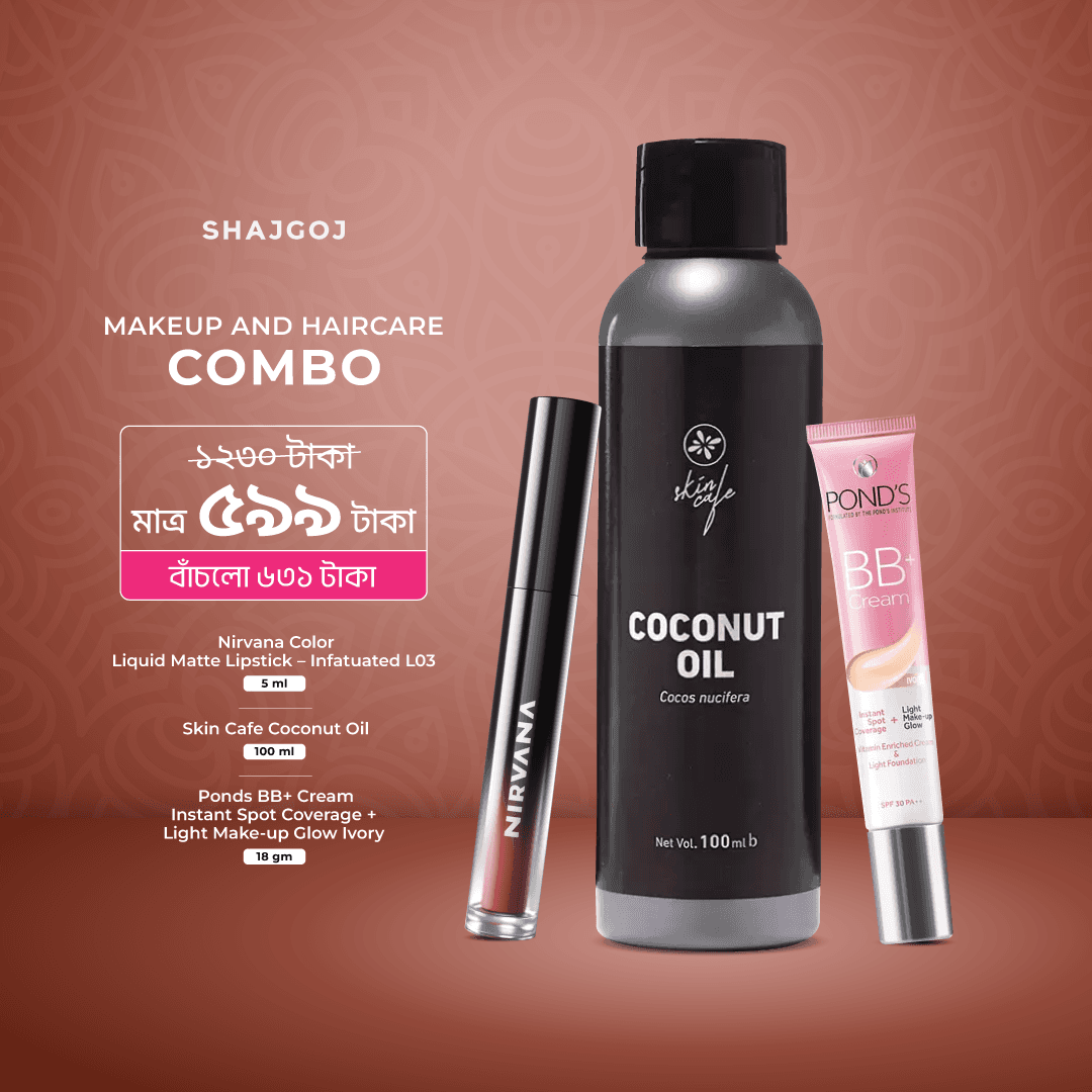 Makeup and Haircare Combo (Nirvana Color Lipstick - Infatuated + Skin Cafe Coconut Oil + Ponds BB+ Cream - Ivory) – Pond's