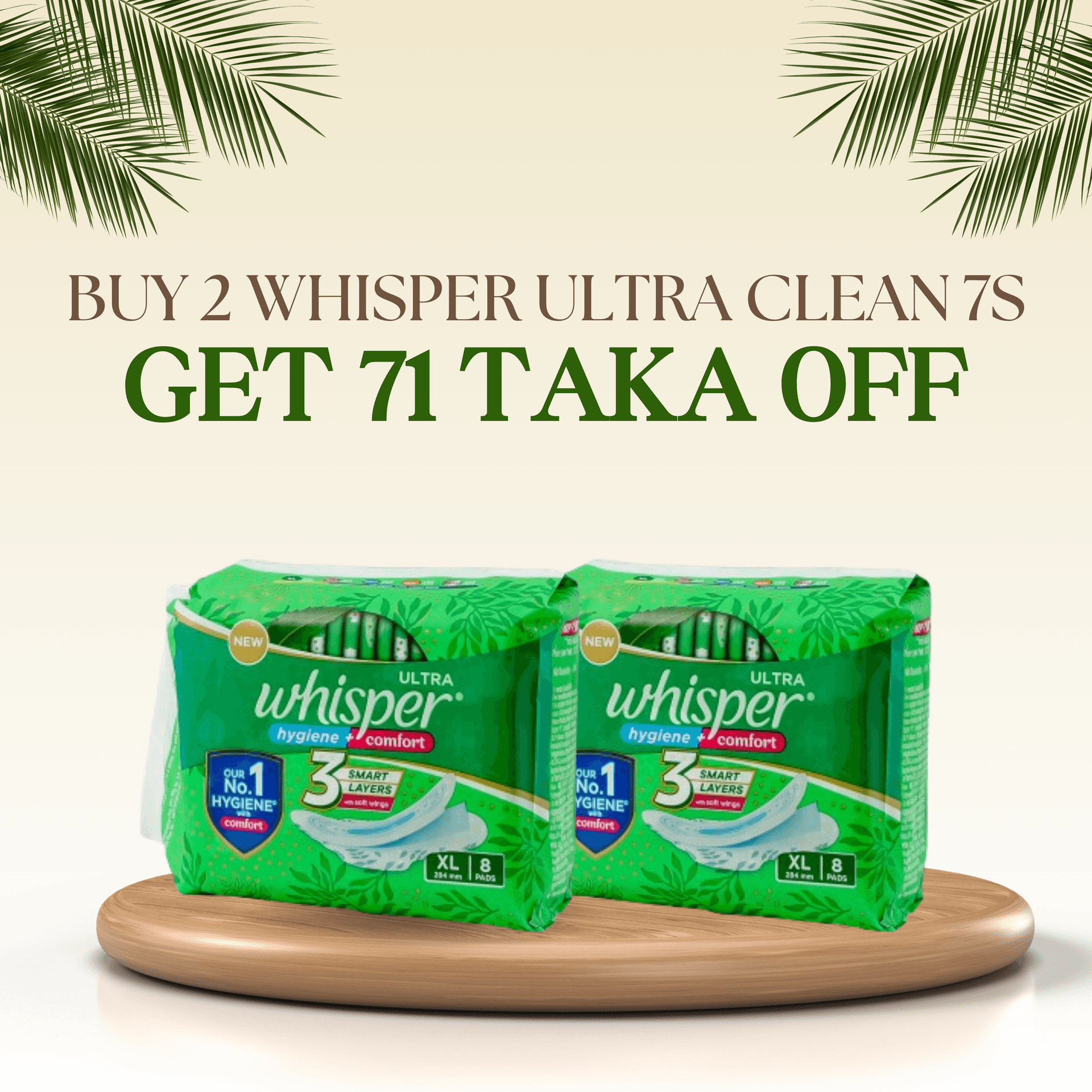 Buy 1 Whisper Ultra Clean Wings Sanitary Pads for Women, XL 8 Napkins Get 1 Whisper Ultra Clean Wings Sanitary Pads for Women, XL 8 Napkins Free