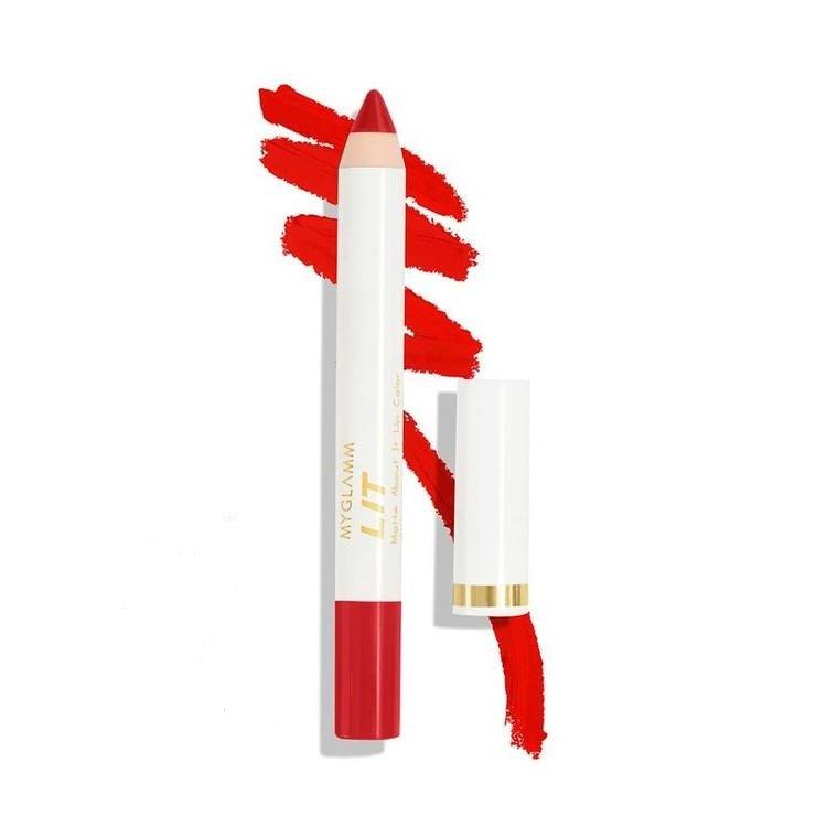 MyGlamm LIT Matte About It Lip Color - Crimson Calypso – 2.8gm