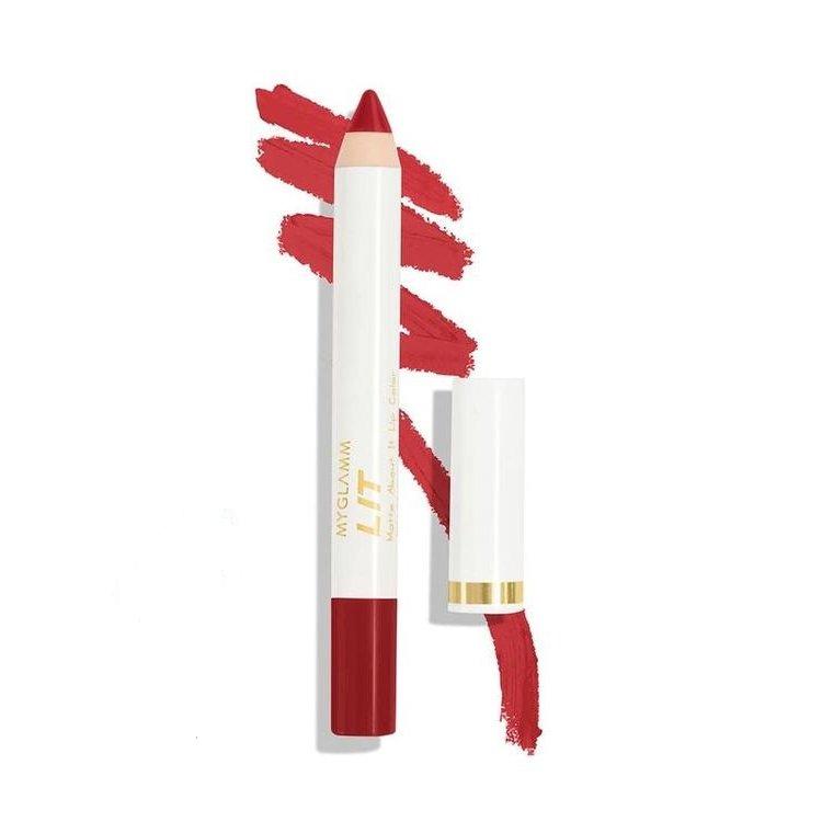 MyGlamm LIT Matte About it Lip Color - Red Rumba – 2.8gm