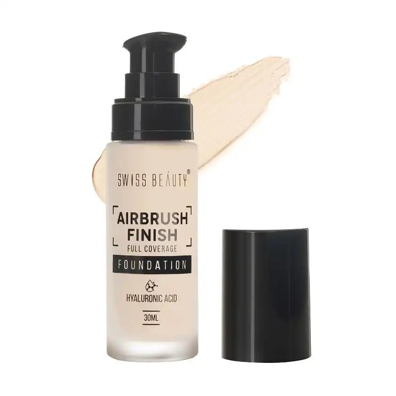 Swiss Beauty Airbrush Foundation Shade 01 Shell White – 30ml