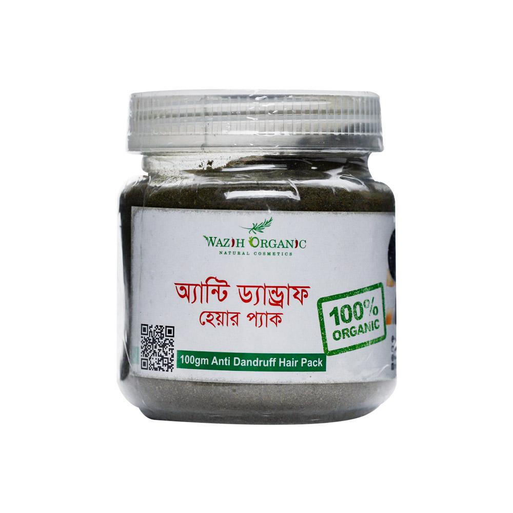 Wazih Organic Anti Dandruff Hair Pack – 100gm
