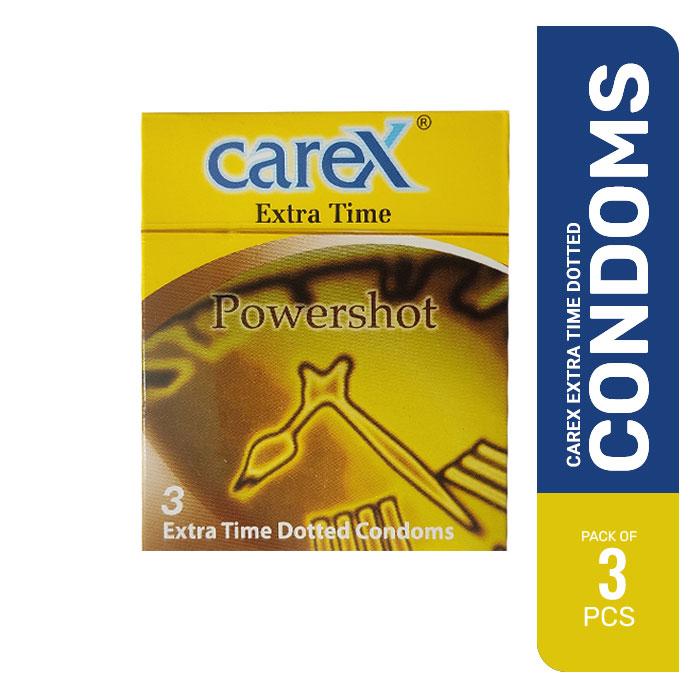 Carex Extra Time Powershot Dotted Condom - 3Pcs Pack