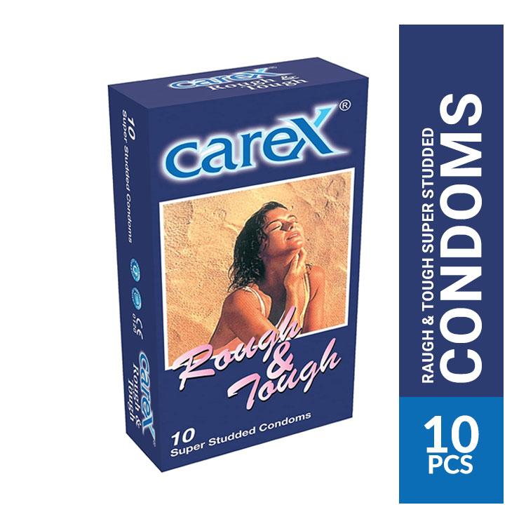 Carex Rough and Tough Super Studded Dotted Condom - 10Pcs Pack