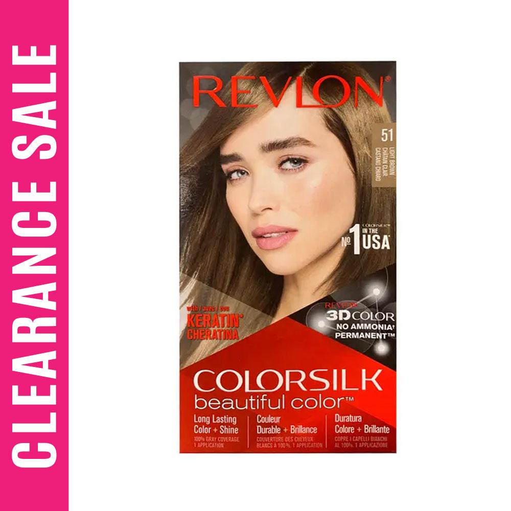 Revlon Color Silk Beautiful Hair Color 51 LIGHT BROWN (Expiry Date - December 2026) – 59.1ml