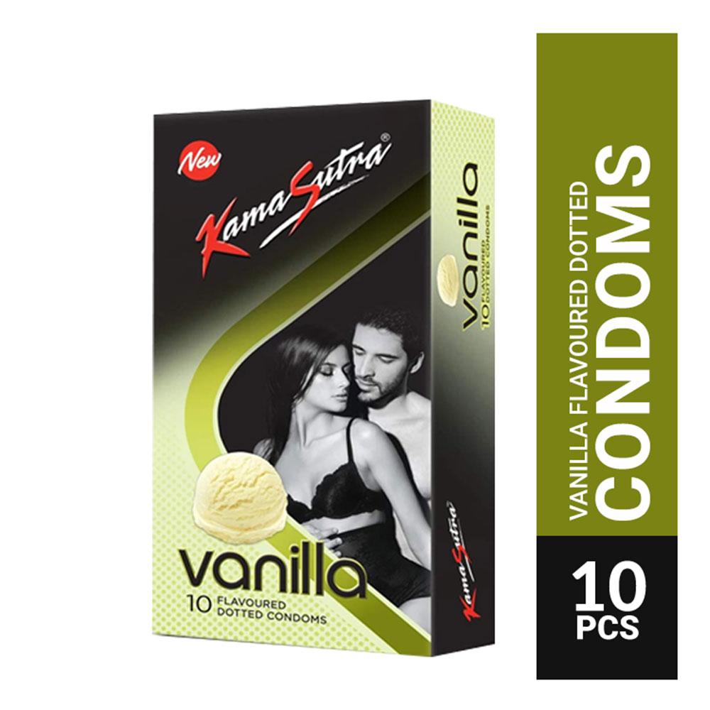Kamasutra Vanilla Flavored Dotted Condom - 10Pcs Pack