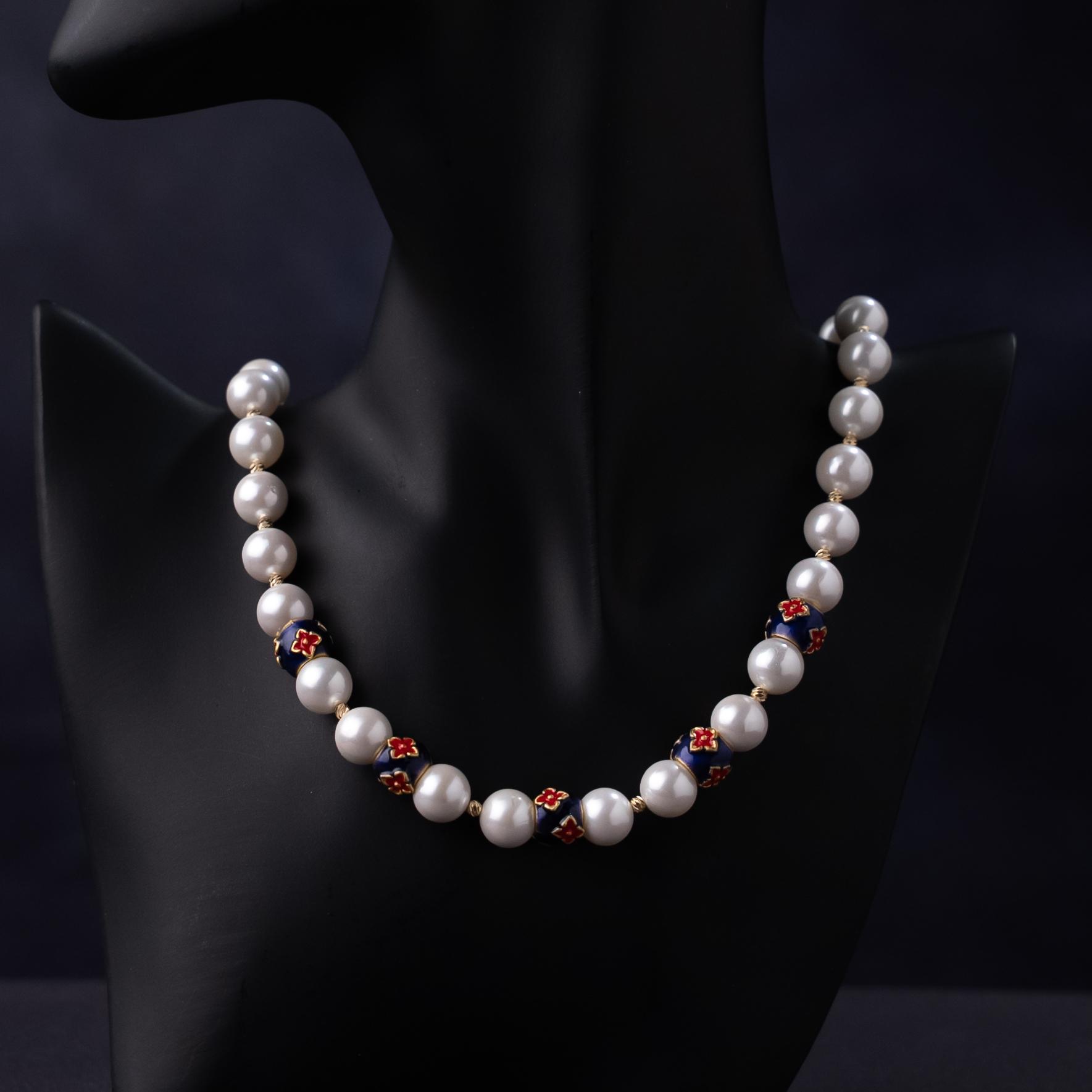 Meenakari Royal Blue Necklace – Shajgoj