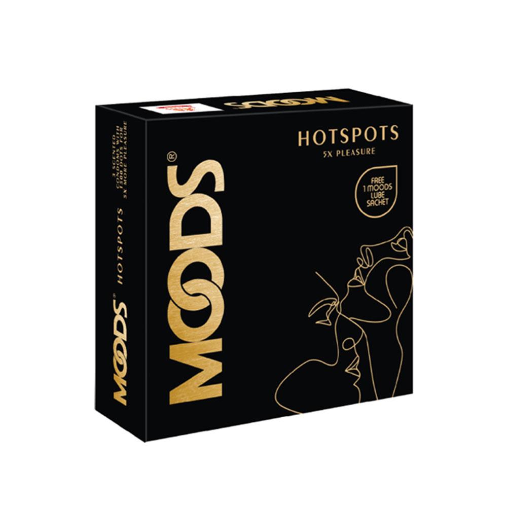 Moods Hotspots Scented with 1500 Dots Condom - 3Pcs Pack