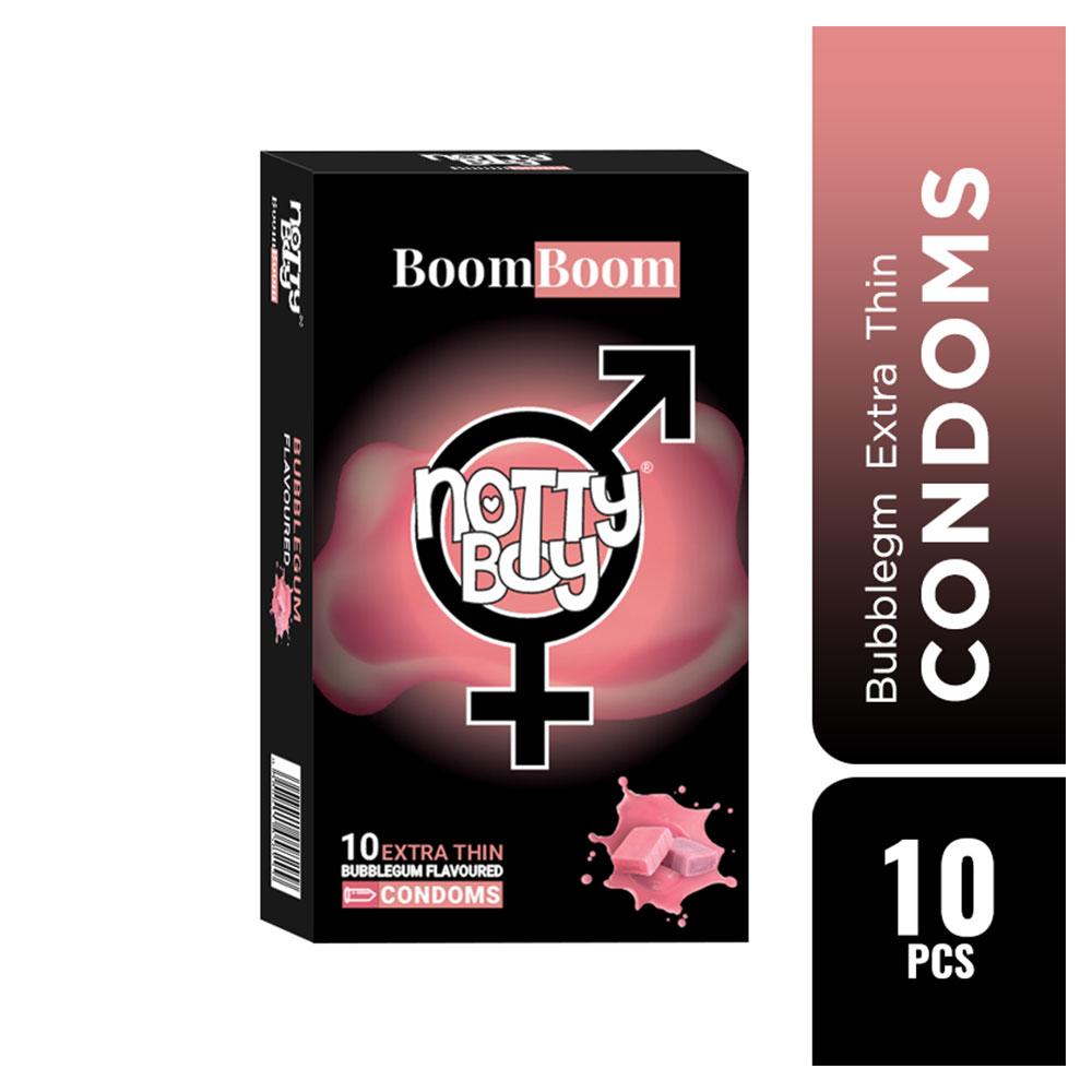NottyBoy BoomBoom Bubblegum Extra Thin Flavoured Condom - 10Pcs Pack