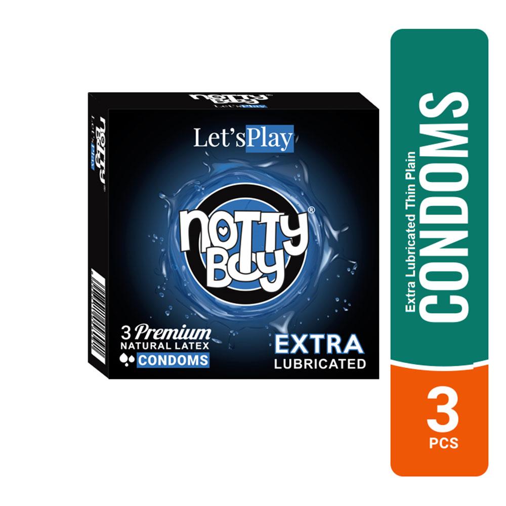 NottyBoy Extra Lubricated Thin Plain Premium Condom - 3Pcs Pack