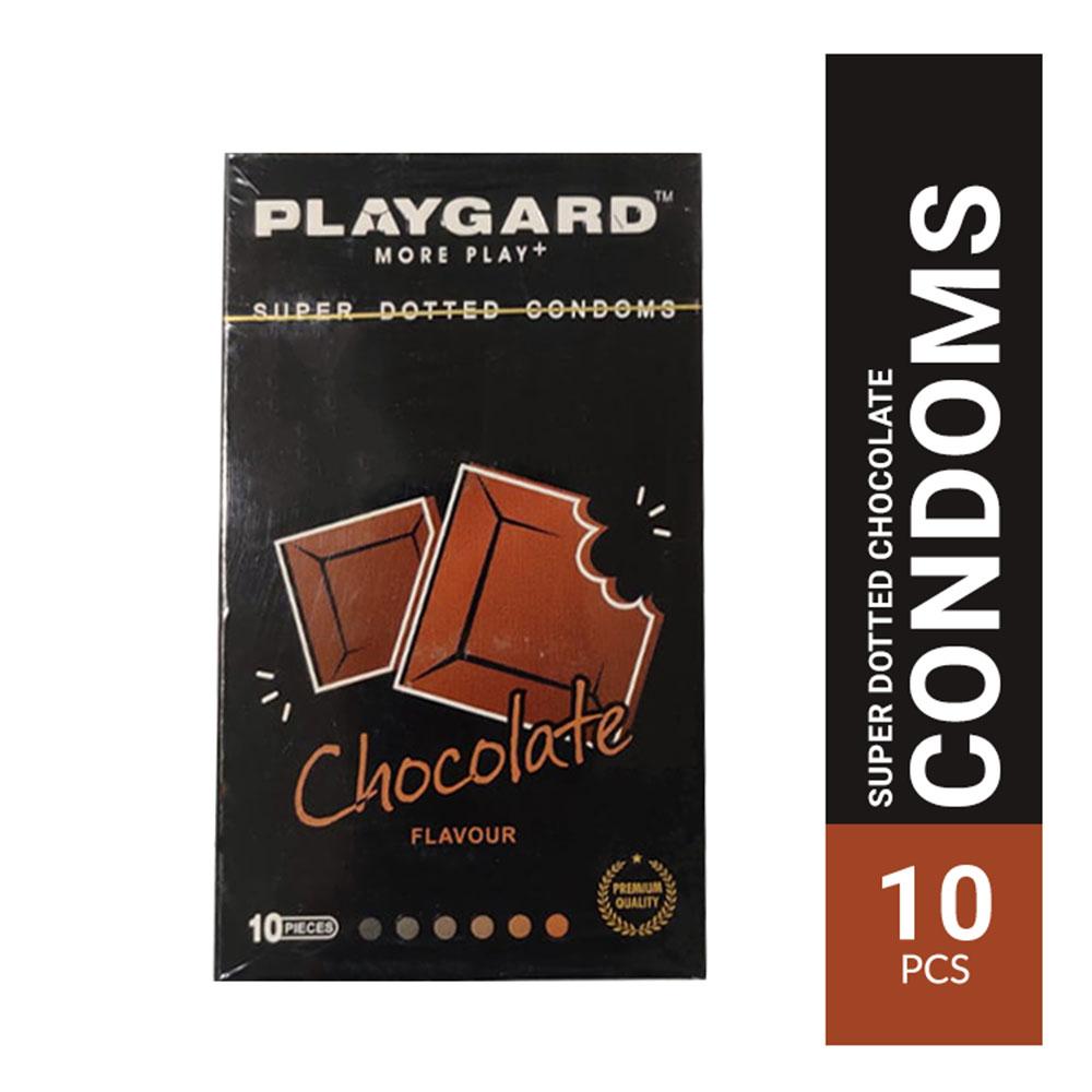 Playgard Chocolate Flavoured More Play - SUPER DOTTED Condom - 10Pcs Pack