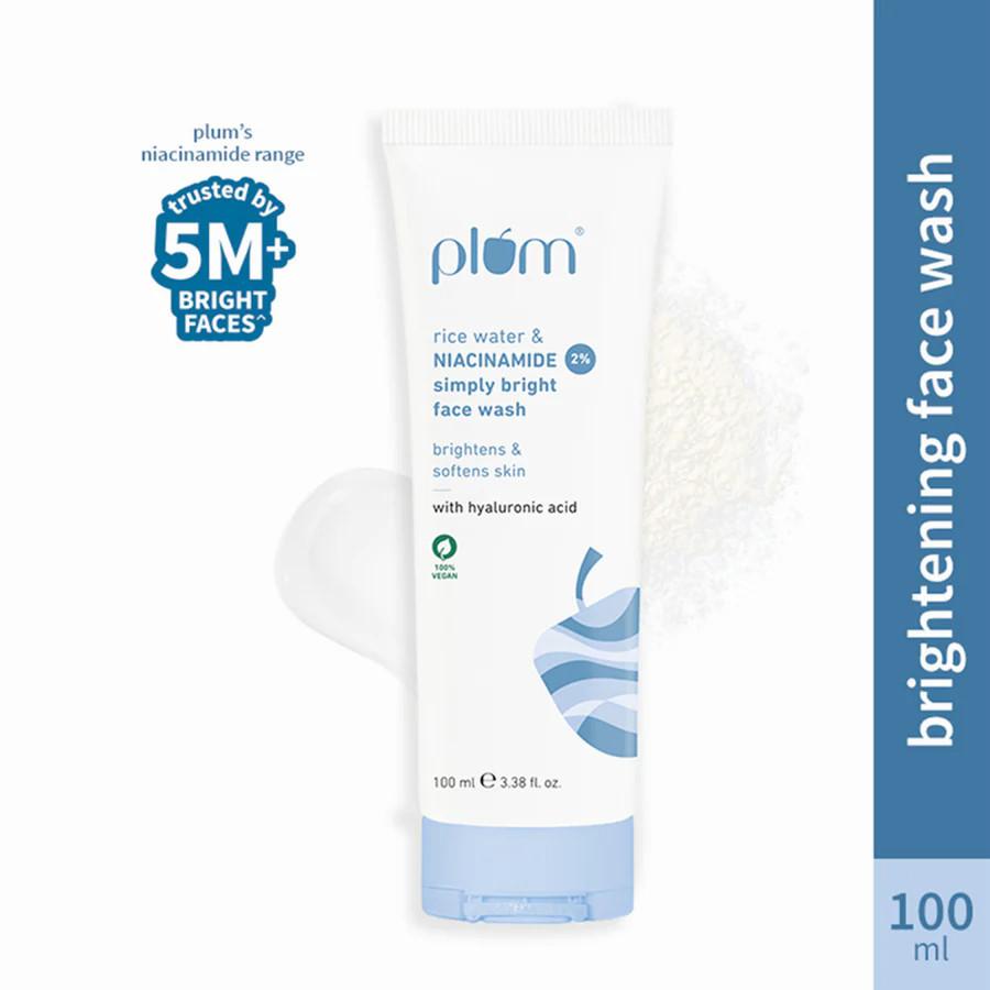 Plum Rice Water & 2% Niacinamide Simply Bright Face Wash – 100ml