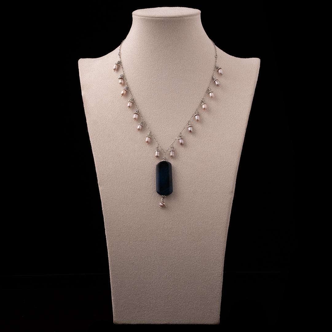 Royal Blue Stone Necklace – Shajgoj