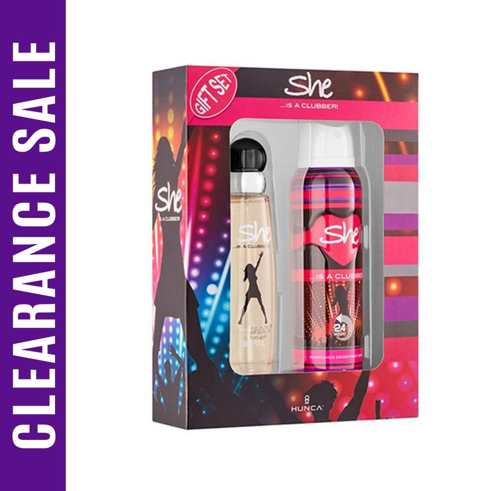 She Is Clubber Perfume 50ml & Deodorant 150ml Gift Set 200.0 ml (Expiry date - March 2028) – 200ml