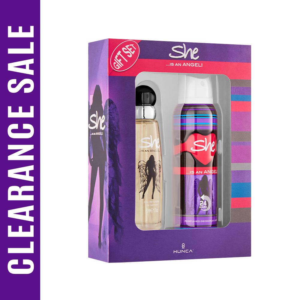 She Is An Angel Perfume 50ml & Deodorant 150ml Gift Set 200.0 ml (Expiry date - May, 2027) – 200ml
