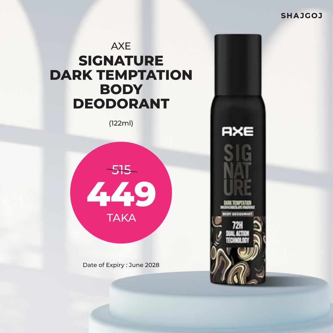 Axe Signature Dark Temptation Long Lasting No Gas Body Deodorant For Men – 122 ml