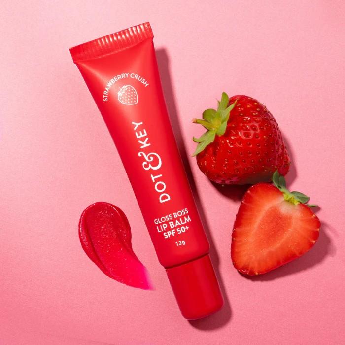 Dot & Key Gloss Boss Lip Balm SPF 50+ Strawberry Crush – 12gm
