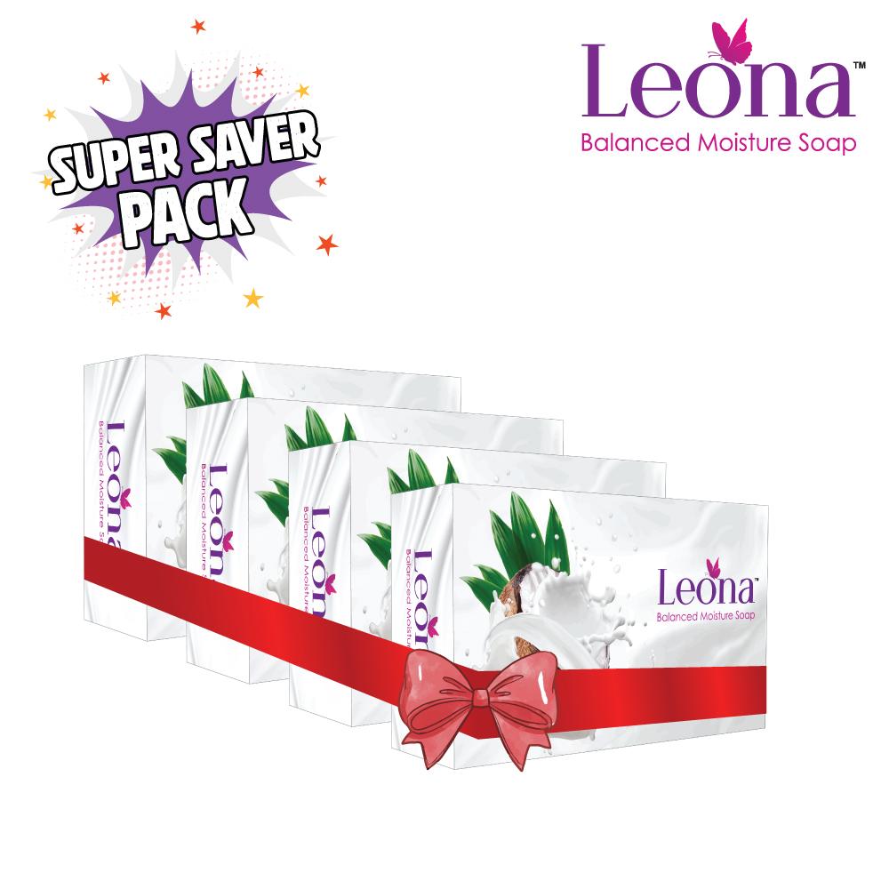 Leona Coconut Milk Soap 100gm 4pcsCombo