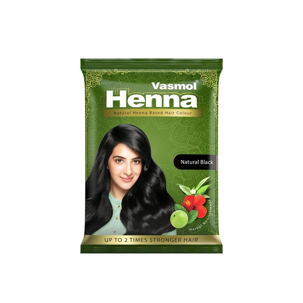 Vasmol Henna Crème Hair Color Natural Black -1 (12gm+12ml) 24 ml – Streax – 24ml