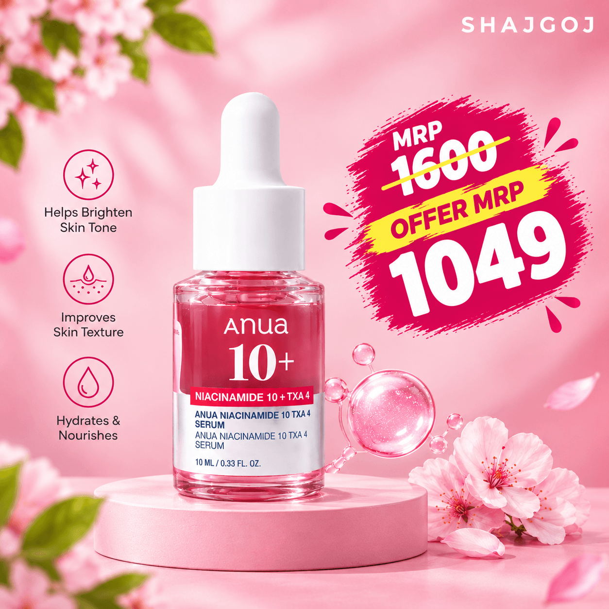 ANUA Niacinamide 10% + TXA 4% Serum – 10.0ml