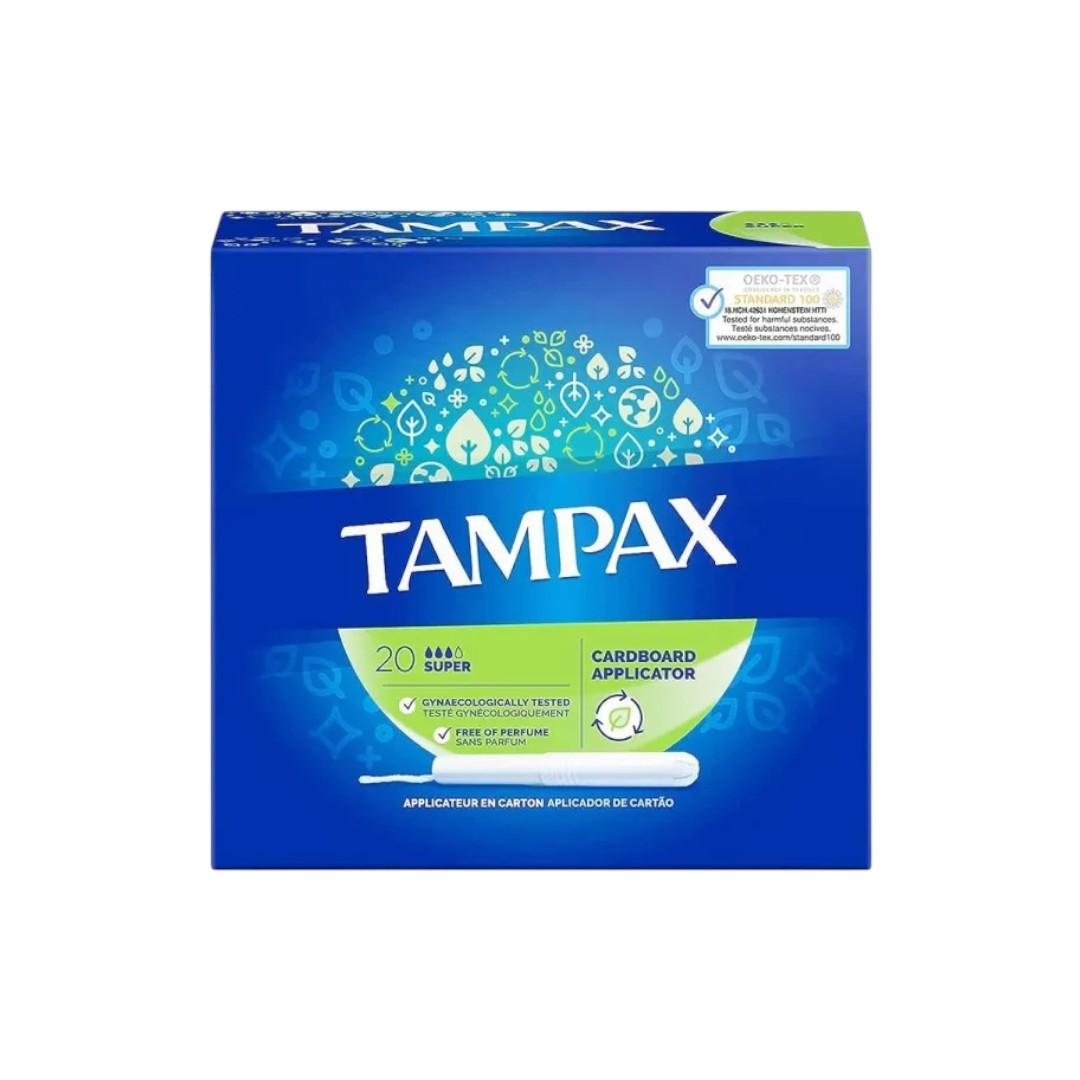 Tampax Cardboard Applicator Super – Tampax Compak – 20 count