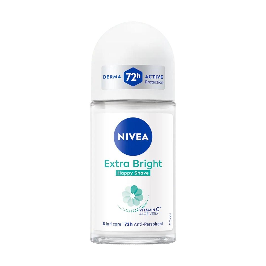 Nivea Extra Bright Happy Shave Antiperspirant Roll-On – 50 ml