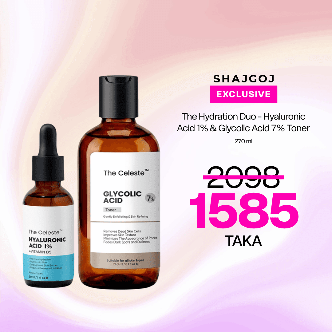 The Hydration Duo - Hyaluronic Acid 1% & Glycolic Acid 7% Toner – The Celeste – 270ml