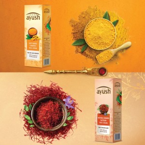 Lever Ayush Face Cream Natural Fairness Saffron -8205