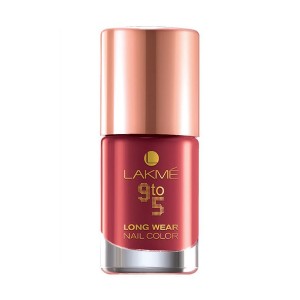Lakme 9 to 5 Long Wear Nail Color - Red Alert -0