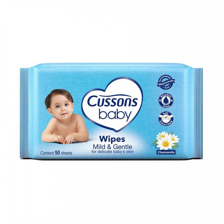 Cussons Baby Wipes Mild & Gentle Chamomile 50s-0