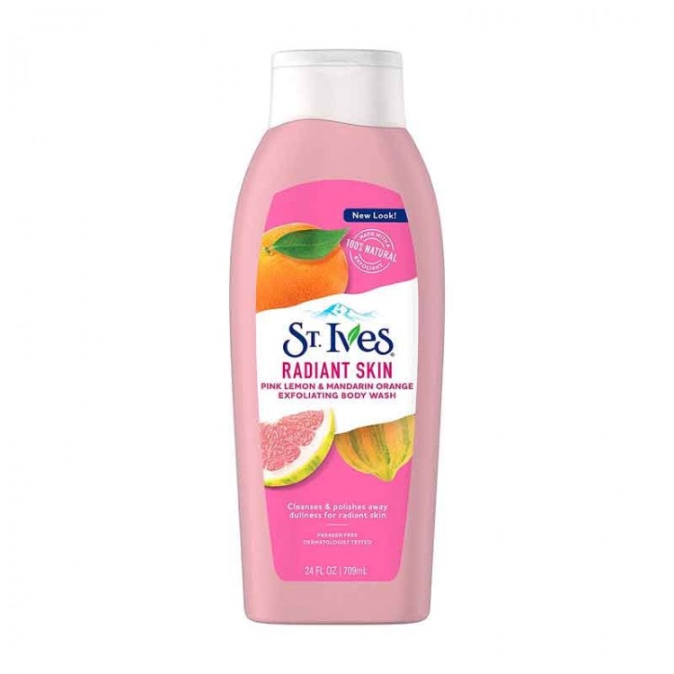 St. Ives Pink Lemon & Mandarin Orange Radiant Skin Exfoliating Body Wash-0