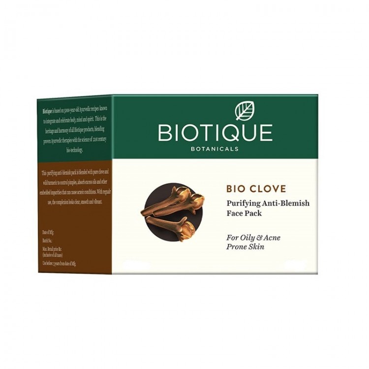 Biotique Bio Clove Purifying Anti-Blemish Face Pack For Oily And Acne Prone Skin-0